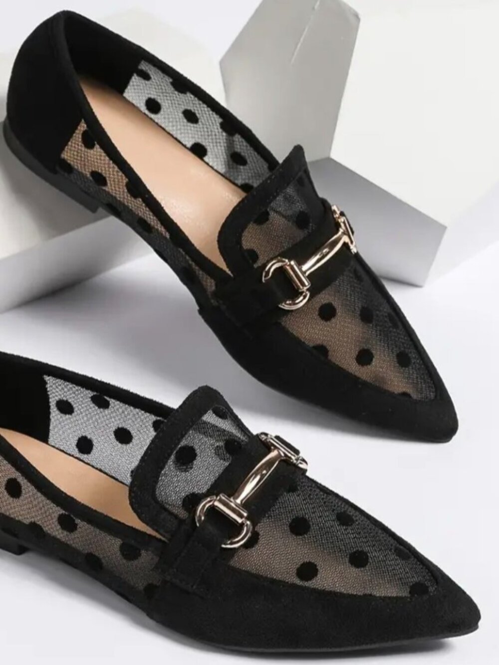 Elegant Women Shoes Classy Lady Shoes Influencer Spring Summer Pointed Toe Mesh